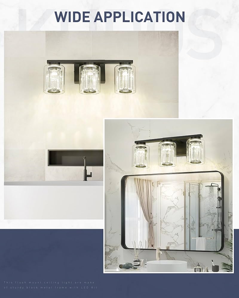 kudos Bathroom Light Fixtures Over Mirror K9 Crystal Vanity